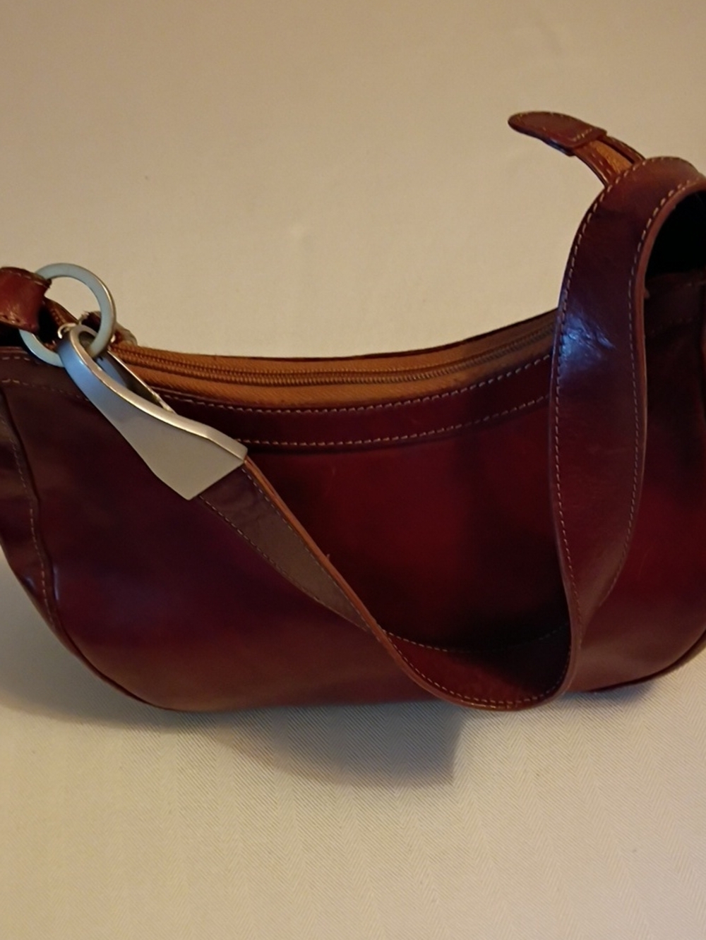 Vtg Kenneth Cole Leather Hobo Bag - Picture 8 of 8